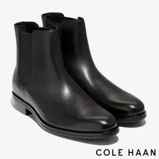 【Cole Haan】WASHINGTON GRAND LASER CHELSEA BOOT 雷射雕孔 切爾西靴男靴(經典黑-C38373)