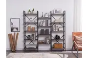 YES4HOMES Industrial Vintage Shelf Bookshelf, Wood and Metal Bookcase Furniture for Home & Officer Home & Office