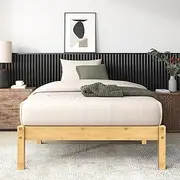 Zinus King Single Bed Frame, Bamboo Wood Base Bedroom Furniture Wooden Home Timber Frame