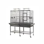 YES4PETS XL 184 cm Bird Cage Pet Parrot Aviary Perch Castor Wheel Removable Divider