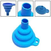 Useful Funnel Gasoline Oil Fuel Petrol Accessories Blue Car Collapsible