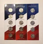 U.S. MINT AMERICAN WOMEN QUARTERS 2022-24 COLLECTOR COIN BOARDS WITH AU/BU COINS