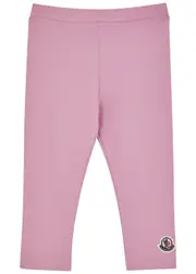 Moncler Kids Logo Stretch-cotton Leggings - Pink - 6 Months 6 months