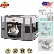 Lightweight and Cleanable Foldable Playpen for Small Pets - All-in-One Solution