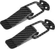 X AUTOHAUX Universal Car Bumper Security Hook Lock Clips Quick Release Hook Clips for Car Trunk Quick Release Fasteners for Trunk Bumpers Fenders Carbon Fiber Pattern 105x33mm 2pcs