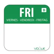 DISSOLVABLE FOOD ROTATION LABELS FRIDAY(PACK OF 1000) U781