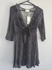 Auguste The Label Diamond Rumba Sleeve Mini Dress Size AU6