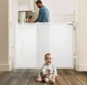 Babelio 26-43" No Bottom Bar Baby Gate for Babies, Elders and Pets, Mesh Gate...