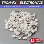 25-1000Pcs E4012 12AWG 4.0mm² WHITE Insulated Ferrule Bootlace Terminal Crimp