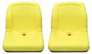 John Deere Gator Pair (2) Yellow Vinyl Seats fit Turf TX TXTurf Worksite and XUV