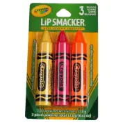2 Pack Lip Smacker Crayola Lip Balm, Banana, Pink Sherbert, Orange, 3 Ct