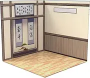 Ｓｉｍｈｏａ 1/12 Scale Diorama Vehicle Display Background for Action Figures and Dolls, Study Room