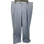 Louis Raphael Rosso Red Mens 38/30 Blue Pleated Dress Pants