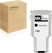 AYMSous Compatible Ink Cartridge Replacement for HP 745 F9K05A for HP 745XL for HP DesignJet Z2600 Z5600 Postscript Printers (300ML - Matte Black)