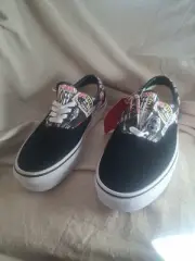 VANS Era Label Mix Blk/ True Wht Mens Size 9.5 Womens 11
