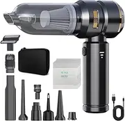Car Vacuum Cleaner High Power Cordless, Wireless Handheld Vacuum Cleaner with 3 Gear Adjustment,25000PA Brushless Motor Mini Vacuum, Portable Vacuum Cleaner Cordless for Home,Office,Kitchen,Cars Black