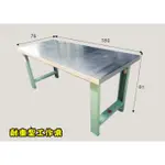 【OA543二手辦公家具】二手工作桌.耐重型桌.白鐵桌.180*76