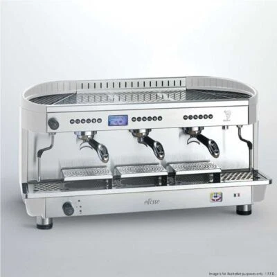 Espresso Coffee Machine w Display Bezzera Modern 3 Group Ellisse Cafe Beverage