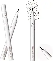 Lyvixora 2 Colors Freckle Pen, Face Freckle Makeup Tool, Waterproof Long Lasting Quick Dry Soft Dot Spot Pen (Medium & Dark)