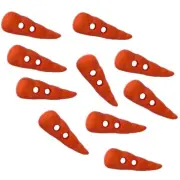 Carrot Noses - 2 Hole Sew Thru Buttons - Shelly's Buttons - Craft Sewing Scrap
