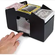 4 Pairs Automatic Card Shuffler Electric Poker Cards Shuffling Machine for Home Party Club/86/1098 (Color : Black-a)