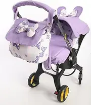 Handmade Doona Accessories: Doona Car Seat Girl Cover Replacement Set - Includes Canopy, Seat Replacement, Handelbar Cover, Infant Insert Cover, Shoulder, Crotch Pads (Complete Set)