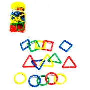 Linking Geometric Shapes x 72 in JAR Hands On Teaching Resources for School