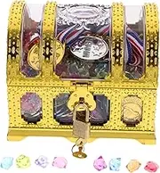 GARVALON 1 Set Set Treasure Chest Set Decorative Pirate Coins Gemstones Kit for Imaginative Play Party Favors and Pirate Themed Adventures and Fun Treasure Box