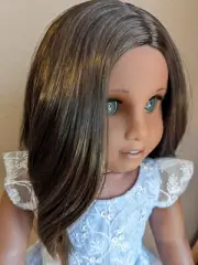 One of a Kind American Girl Doll #91 in Blair's Bridesmaid Dress and shoes