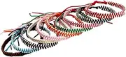 SHERCHPRY 10pcs Style Handmade Braided Bracelet Rope Wax Thread Elastic Rope Beads for Making
