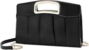 Clutch Purse for Women, RAVUO Elegant Pleated Evening Bag Convertible Handbag for Wedding Prom Bridal with Chain Strap