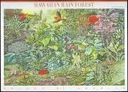 Hawaiian Rain Forest (Nature of America), Full Sheet of 10 x 44-Cent Postage Stamps, USA 2010, Scott 4474