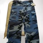 KIDS Boys Backbone Blue Camouflage Pants Size Large NWT