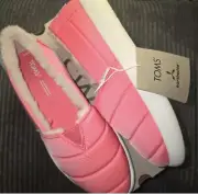 TOMS Alpargata Mallow Tea Rose Woven Slip-on Shoes Size 8.5 NEW In Box