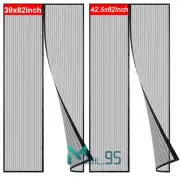2x Magnetic Screen Door Mesh Hand-Free Net For Mosquito Fly Insect Bug Curtain