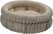 Perfk Cat Bed Pet Cat Nest Non Skid Bottom Snooze Indoor Kennel Cozy Dog Bed Pet Self Warming Bed for Chihuahua Cats Puppy, Coffee S