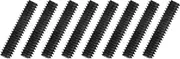 uxcell 8Pcs Fully All Threaded Rod, 1/4" Thread 20 Pitch 1-1/4" Length Carbon Steel Long Threaded Screw Threads Black Zinc Fully Studding Rod Bar for Furniture Garden Mounting Assembly