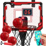 Mini Indoor Basketball Hoop, Light up over the Door Basketball Hoop for Kids wit