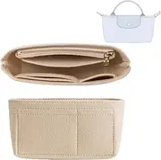 [MNSYJK] Purse Organizer Insert,Handbag Storage Bag,Processing Inner Pocket,Multi-pocket Storage Compartment,Fits Mini Size(Beige 16.5 * 5 * 8cm)