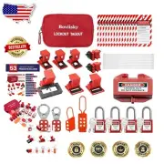 Red Safety LOTO Kit - 4 Padlocks, Circuit Breakers & Complete Lockout Solutions