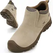 [PROESVESMY] Work Shoes Men's S3, Steel Toe Cap Shoes, Fireproof & Non-Slip, Slip-On Safety Boots for Construction and Welding, Work Safety Shoes with Kevlar Point Protection
