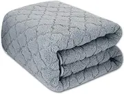 Electric Blanket -King Size Electric Blanket 150×180cm- Soft Heated Mattress Cover -Dual Control-Overheat Protection System -Machine Washable-All Night Safety Use