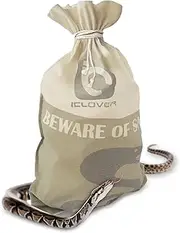 Snake Reptile Bag with Drawstring, IC ICLOVER 20 Inches x 28 Inches Heavy Duty Large Snake Hunting Pouch with Sewn Bottom Corners for Moving Transporting Capturing Hunting Catching Snakes Reptiles