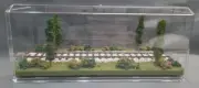 O SCALE - 16" SINGLE TRACK- "SUMMER SCENE" DISPLAY CASE- FOR ANY O SCALE TRAINS