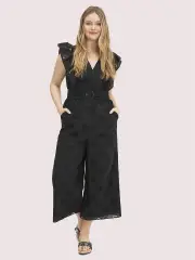spade clover eyelet jumpsuit