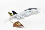 VF-21 Freelancers F-14a Tomcat (1991) Model, 1/42 (18") Scale, Mahogany, Navy