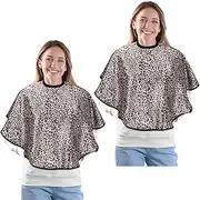 2 Pcs Makeup Bib Waterproof Beauty Salon Barber Cape - Styling Shampoo Dye Cape for Hairdresser Artist Clients, Leopard Print Color, One Size