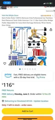 Dent Puller Rod 138 Piece