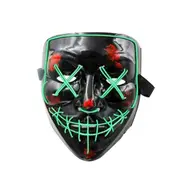 Halloween Scary Masks Cosplay LED Costume Masks Set EL Wire Light up Novelty Masks for Halloween Festival Party