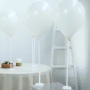 25 WHITE 17" tall Balloon Sticks Column Flower Stand Holders Wedding Decorations